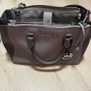 Michael Kors Two-Tone Gray and Black Satchel
